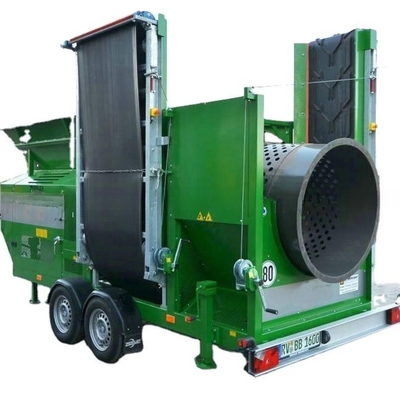 3200 KG コンポスト トラムル 自浄化 ディーゼル エンジン 11KW 電力 ドラム スクリーン マシン
