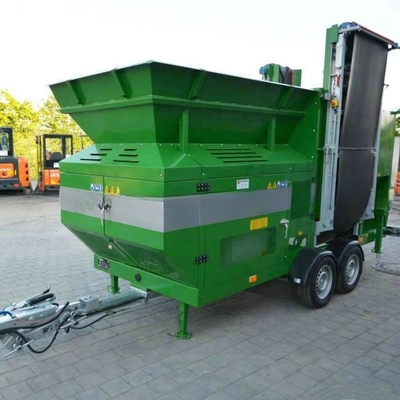 3200 KG コンポスト トラムル 自浄化 ディーゼル エンジン 11KW 電力 ドラム スクリーン マシン