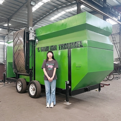鉱山分離 モバイル トラム 洗濯機 2000 KG ポータブル ローータリー ドラム スクリーン