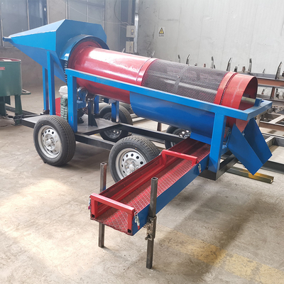 トロンメルスクリーンスライスボックスと振動テーブルを持つ金鉱機