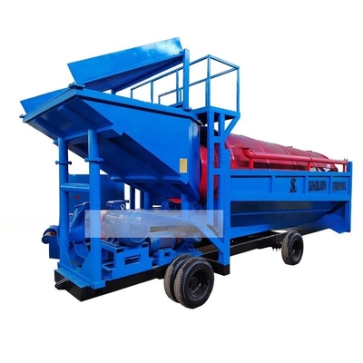 モバイルゴールド洗濯機 ローータリー trommel スクリーン 3-30KW 青色 割引オファー