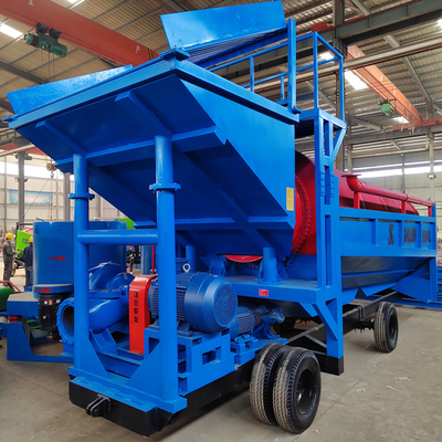 2200 KG モバイル ゴールド トラムル スクリーン マシン ウォッシュ プラント ゴールド ウォッシュ 及び 分離