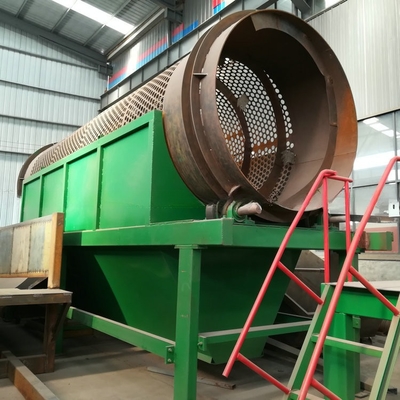 製造工場からの 2200 KG 廃棄物ゴミリサイクルライン MSW トロンメルスクリーン