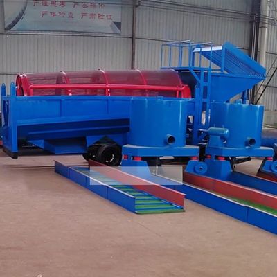200t/h ポータブルタイプターンキー回転ドラム 土金と岩石分離機 エネルギー採掘