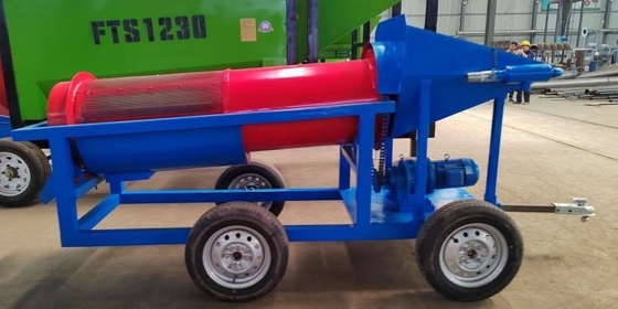 便利に操作されたダイヤモンド鉱山分離器 洗濯機 モバイルトランメルスクリーンプラント