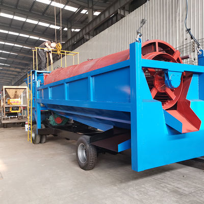 建設業における流出金採掘のための大容量の移動式トランメルスクリーン
