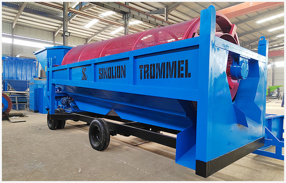 6500 KG 鉱山集中 移動金加工工場 黄金トロンメルのスクリーニング