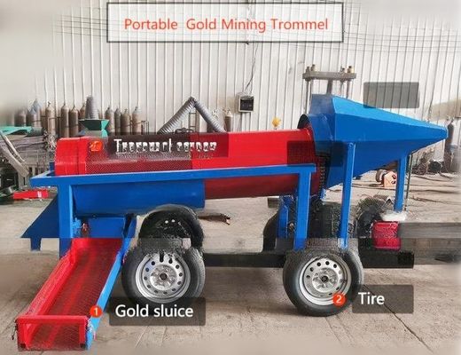 モバイルゴールド鉱山 トラムルスクリーン 5-10 トン 定番オプションの流水装置