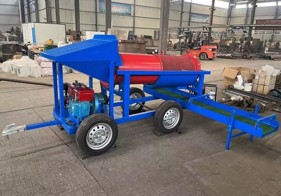 400 kg による重力分離器 流水鉱山用 移動式 トロンメルスクリーン洗浄装置