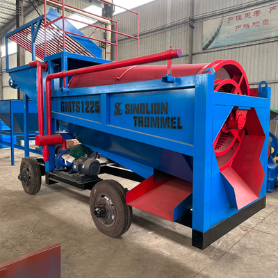 金鉱山 集中装置 1900 KG モバイル トラムルとスピナー分離器