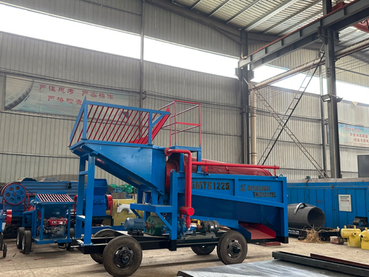 金鉱山 集中装置 1900 KG モバイル トラムルとスピナー分離器