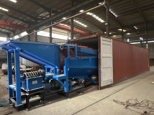金鉱山 集中装置 1900 KG モバイル トラムルとスピナー分離器
