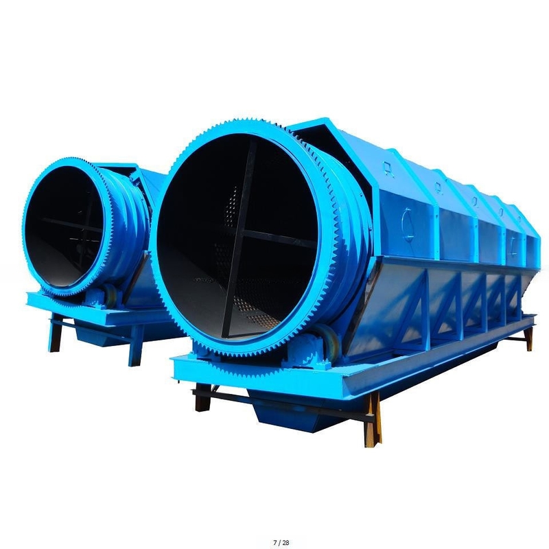 ゴムボール清掃システム付の廃棄物リサイクルプラント 300mm未満