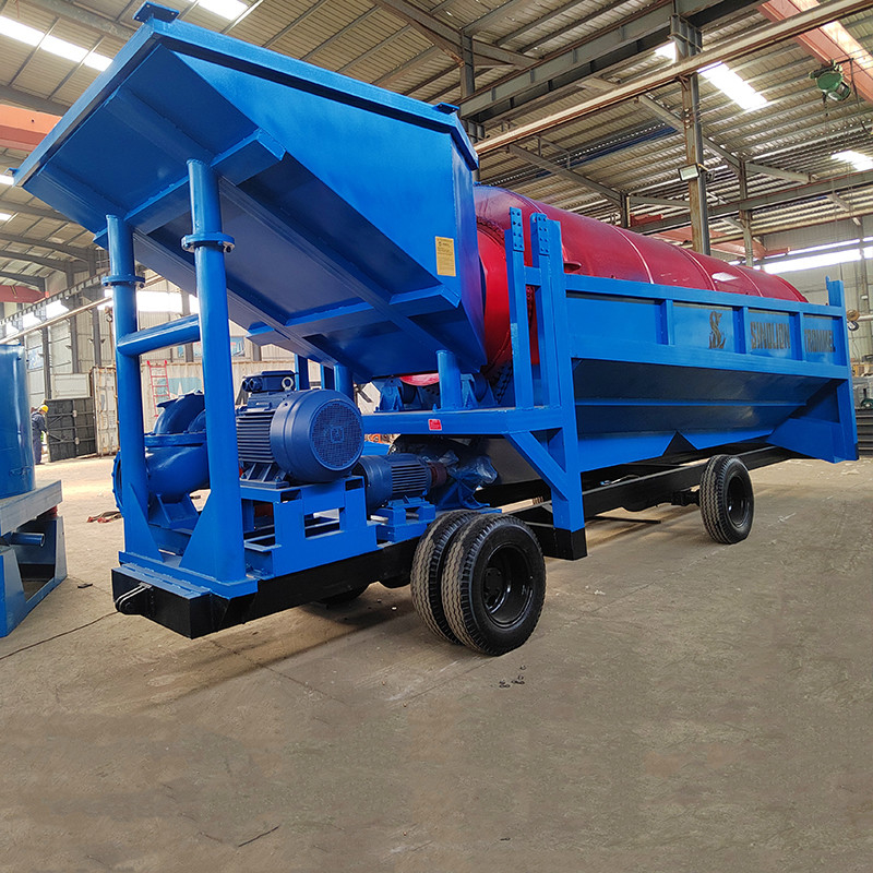 プレッサー ゴールド鉱山 トラムルスクリーンと デューティフードホッパー 2200 KG 容量と洗浄